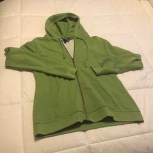 Moose Jaw Sz L green hoodie full zip sweatshirt